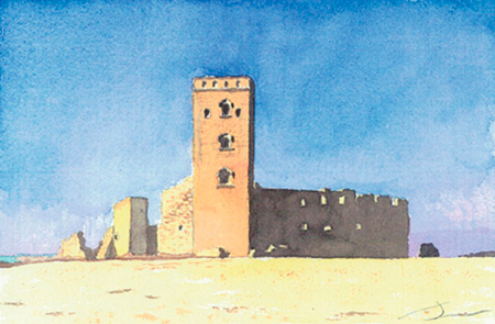 Castell de Ciutadilla Aquarel·la 15 x 23 cm