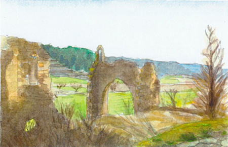 Convent de Vall Santa Aquarel·la 15 x 23 cm