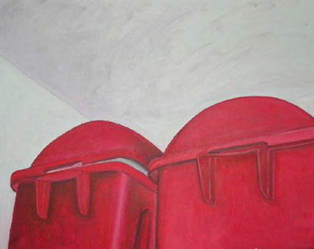 Duet de magentes Acrílic sobre tela 81 x 65 cm