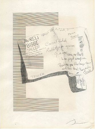 Emili Bisbe
Dibuix i collage sobre paper
21 x 29  cm