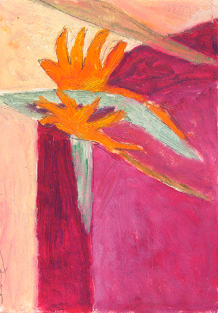 Flor 11 Oli sobre paper 32 x 44 cm