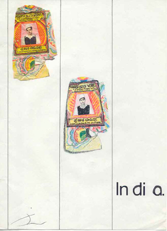 India Llapis de color i collage sobre paper 21 x 29 cm
