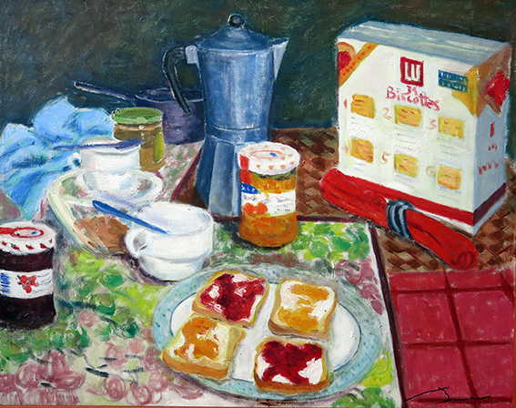 L'esmorçar Oli sobre tela 81 x 65 cm