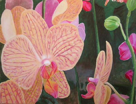 Orquídea 3 Pintura Acrílica 100 x 81 cm