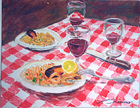 Paella per a Londres Oli sobre tela 65 x 54 cm