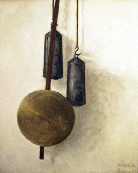 Rellotge Oli sobre tela 73 x 60 cm