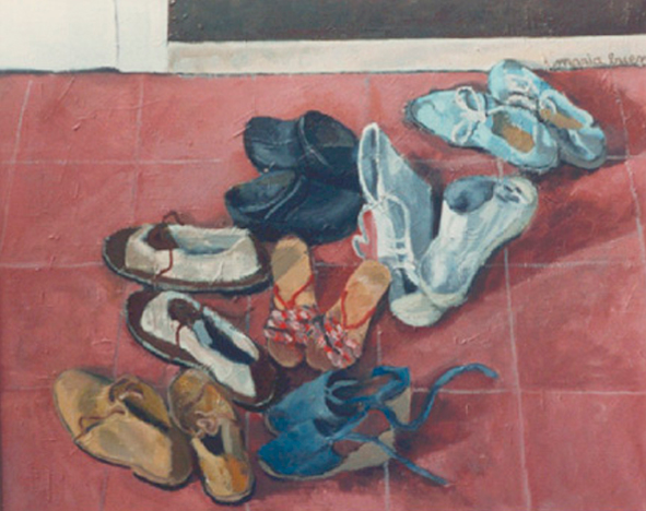 Sabates Oli sobre tela 73 x 60 cm Menció honorífica a la Sala Parés, 1979