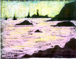 Les Sanguinaries Pintura al pastel 25 x 16 cm