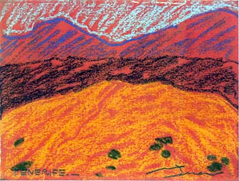 Parc del Teide Pintura al pastel 17 x 13 cm