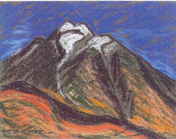 Teide Pintura al pastel 17 x 13 cm