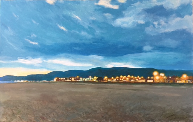 Llums a Castelldefels Acrílic sobre tela Mides: 100x81 cm