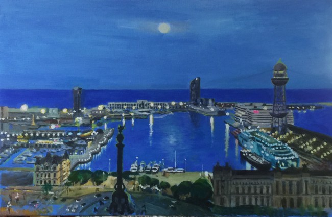 El Puerto Acrílico 92 x 60 cm.
